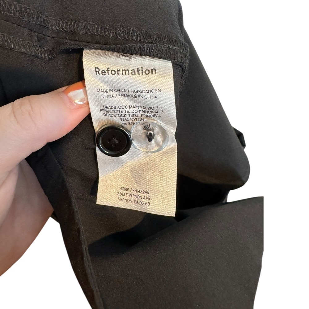 Reformation Black Wide-Leg Trousers - Picture 8 of 11